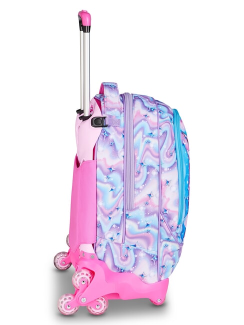 GLOW LED UNICORN GIRL Sac &agrave; dos trolley 3 en 1 lilas doux - Sacs &agrave; dos &agrave; roulettes