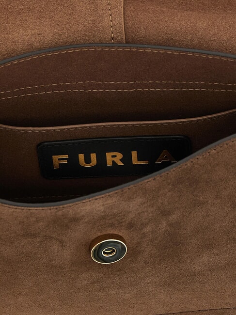 FLOW Sac &agrave; main avec bandouli&egrave;re tons chocolat - Sacs pour Femme