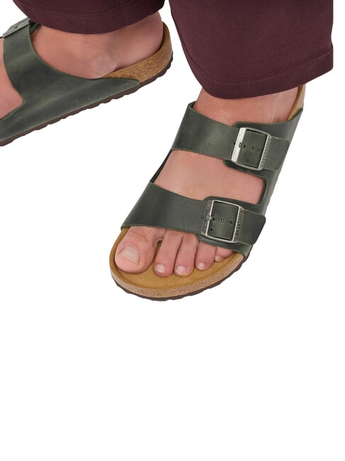 ARIZONA Sandales en cuir huil&eacute; thym - Chaussures Homme