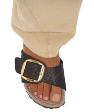 BIRKENSTOCK MADRID BIG BUCKLE sandales &agrave; une seule bride python noir - Chaussures Femme - 5
