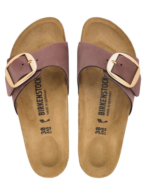 MADRID BIG BUCKLE sandales en cuir poivre - Chaussures Femme