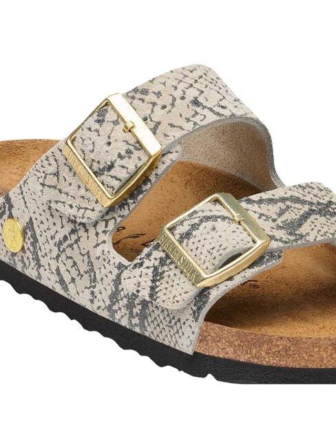 ARIZONA sandales en cuir hu&icirc;tre serpent - Chaussures Femme