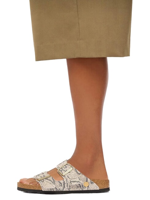 ARIZONA sandales en cuir hu&icirc;tre serpent - Chaussures Femme