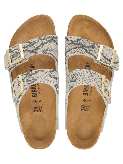 ARIZONA sandales en cuir hu&icirc;tre serpent - Chaussures Femme
