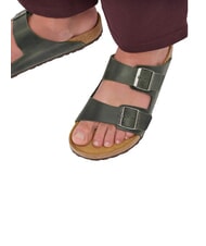 BIRKENSTOCK ARIZONA Sandales en cuir huil&eacute; thym - Chaussures Homme - 6