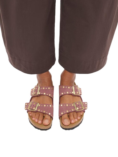 ARIZONA RIVET sandales en cuir poivre - Chaussures Femme