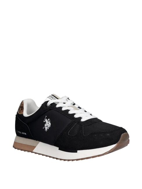 TYLERI Baskets pour femmes l&eacute;opard noir - Chaussures Femme