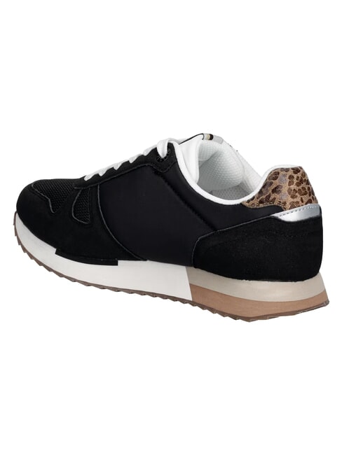 TYLERI Baskets pour femmes l&eacute;opard noir - Chaussures Femme