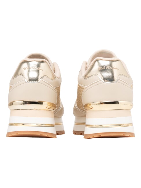 RYTA Baskets beige dor&eacute; - Chaussures Femme
