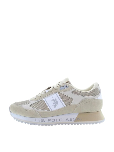 CLEEF Baskets &agrave; logo blanc papyrus - Chaussures Homme