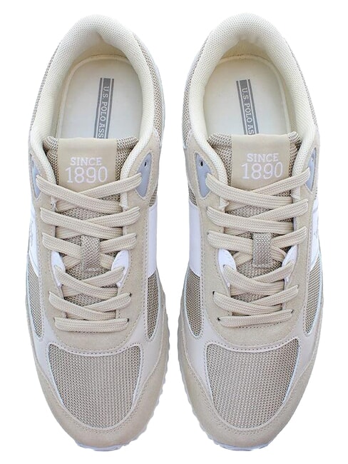 CLEEF Baskets &agrave; logo blanc papyrus - Chaussures Homme