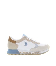U.S. POLO ASSN. CLEEF Baskets en cuir mixte blanc-beige clair - Chaussures Homme - 2