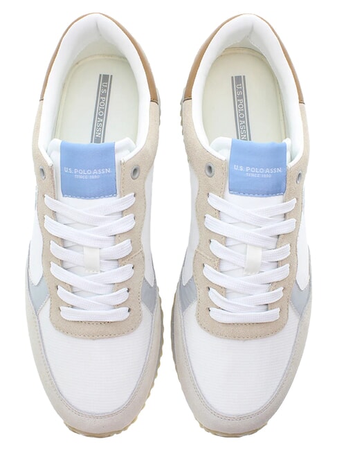 CLEEF Baskets en cuir mixte blanc-beige clair - Chaussures Homme