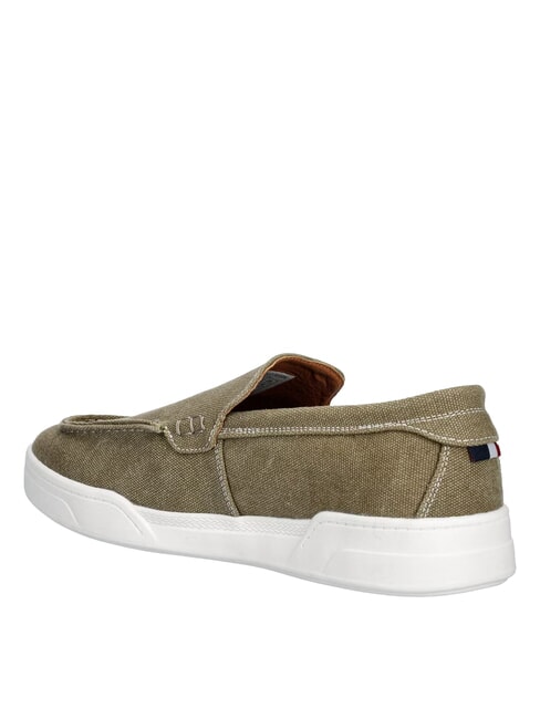 ALONSO mocassins en toile olive fonc&eacute; - Chaussures Homme