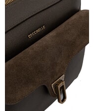 COCCINELLE BEAT WAXED sac bandouli&egrave;re boue - Sacs pour Femme - 4