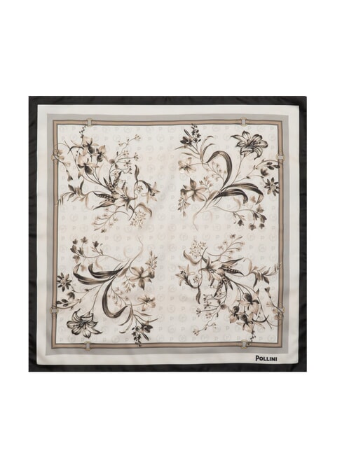 FIORI2 Foulard fleurs noires2 - &Eacute;charpes