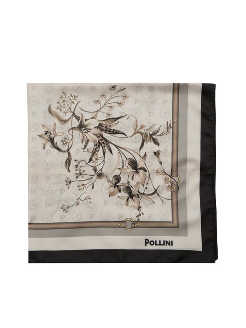 FIORI2 Foulard fleurs noires2 - &Eacute;charpes