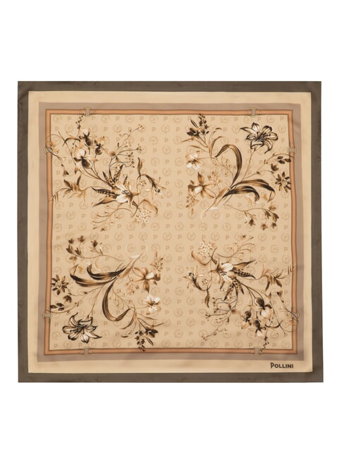 FIORI2 Foulard fleurs brunes2 - &Eacute;charpes