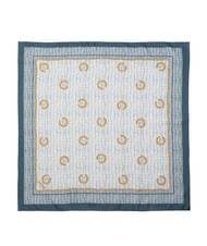 POLLINI CROCO LOGO Foulard bleu crocus - &Eacute;charpes - 2