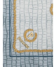 POLLINI CROCO LOGO Foulard bleu crocus - &Eacute;charpes - 4
