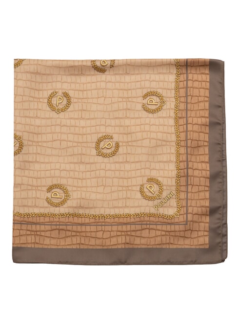 CROCO LOGO Foulard brun crocus - &Eacute;charpes