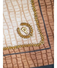 POLLINI CROCO LOGO Foulard brun crocus - &Eacute;charpes - 4