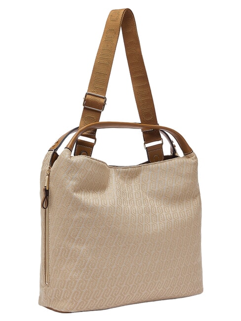 KALISKA Sac cabas avec bandouli&egrave;re Naturel - Sacs pour Femme