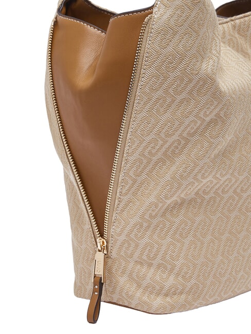 KALISKA Sac cabas avec bandouli&egrave;re Naturel - Sacs pour Femme