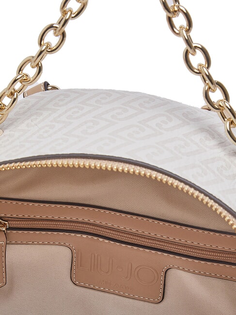 EMATITE Sac &agrave; dos avec poche avant poudre naturelle/noire - Sacs pour Femme