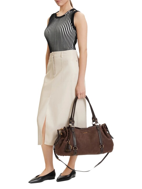 GINESA Sac bandouli&egrave;re, avec bandouli&egrave;re moka - Sacs pour Femme