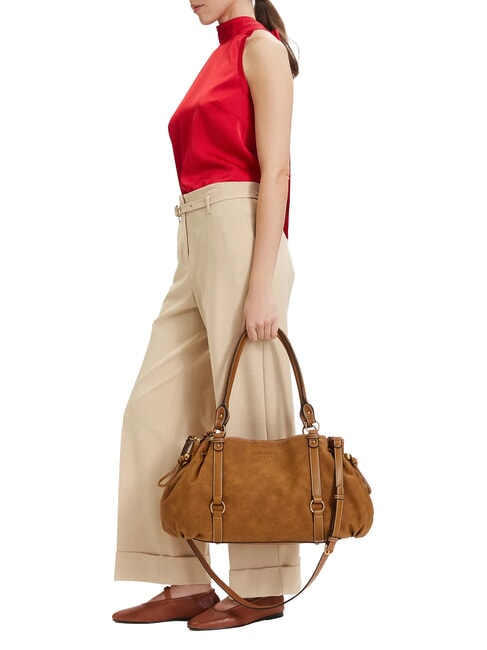 GINESA Sac bandouli&egrave;re, avec bandouli&egrave;re chameau - Sacs pour Femme