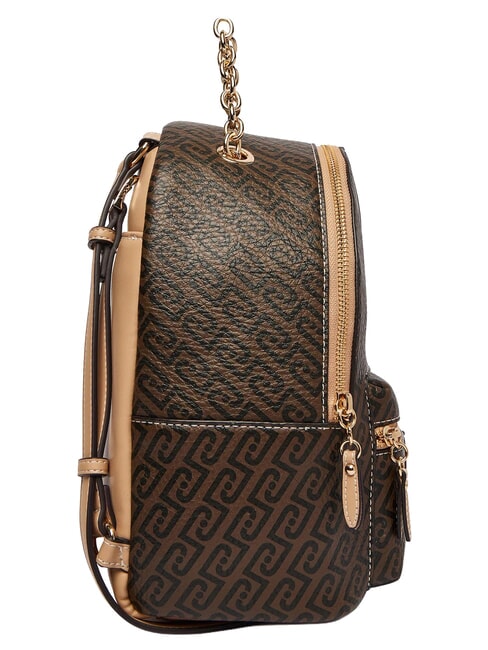 EMATITE Sac &agrave; dos avec poche avant brun fonc&eacute;/poudre fonc&eacute;e - Sacs pour Femme