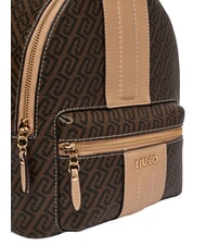LIUJO EMATITE Sac &agrave; dos avec poche avant brun fonc&eacute;/poudre fonc&eacute;e - Sacs pour Femme - 5