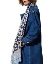 LIUJO ANIMALIER Foulard bleu poussi&eacute;reux - &Eacute;charpes - 5