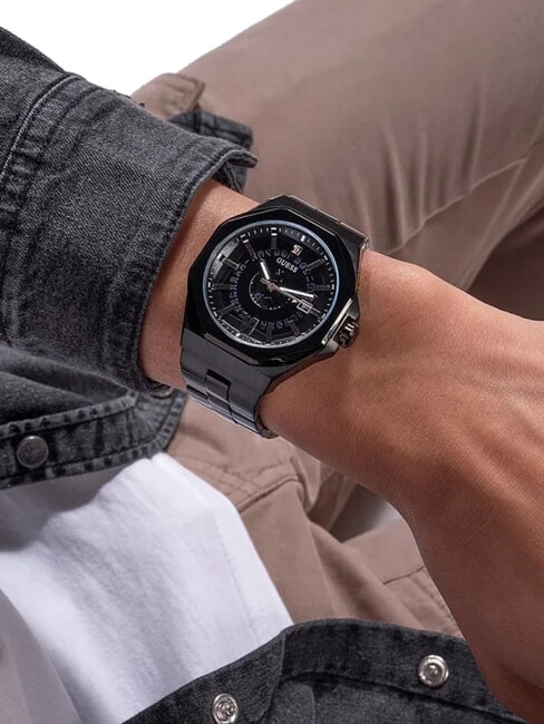 EMPEROR Horloge de l'heure et de la date noir - Montres