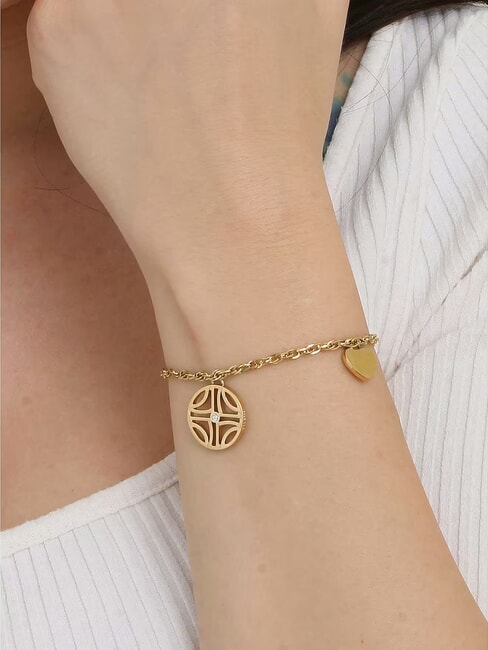 LA CROISETTE Bracelet &agrave; breloques or - Bracelets