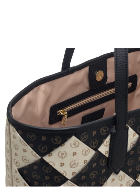 HERITAGE sac bandouli&egrave;re ivoire noir - Sacs pour Femme