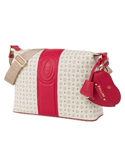 HERITAGE sac bandouli&egrave;re ivoire rouge - Sacs pour Femme