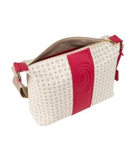 POLLINI HERITAGE sac bandouli&egrave;re ivoire rouge - Sacs pour Femme - 4