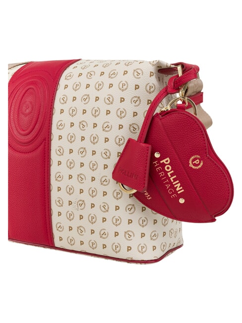 HERITAGE sac bandouli&egrave;re ivoire rouge - Sacs pour Femme