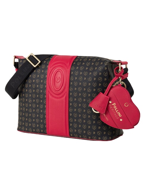 HERITAGE sac bandouli&egrave;re noir rouge - Sacs pour Femme
