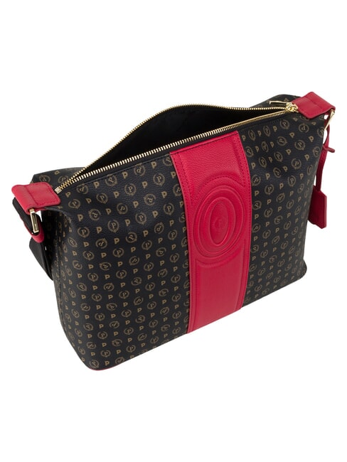 HERITAGE sac bandouli&egrave;re noir rouge - Sacs pour Femme