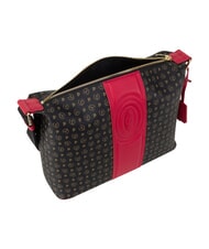 POLLINI HERITAGE sac bandouli&egrave;re noir rouge - Sacs pour Femme - 4
