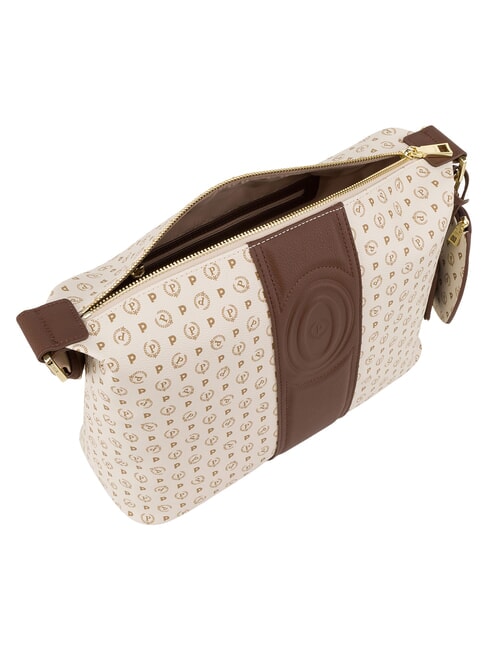 HERITAGE sac bandouli&egrave;re ivoire brun - Sacs pour Femme