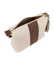 POLLINI HERITAGE sac bandouli&egrave;re ivoire brun - Sacs pour Femme - 4