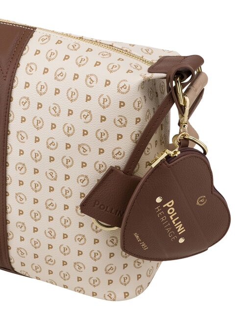 HERITAGE sac bandouli&egrave;re ivoire brun - Sacs pour Femme