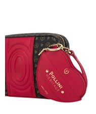 POLLINI HERITAGE Mini sac bandouli&egrave;re noir rouge - Sacs pour Femme - 5