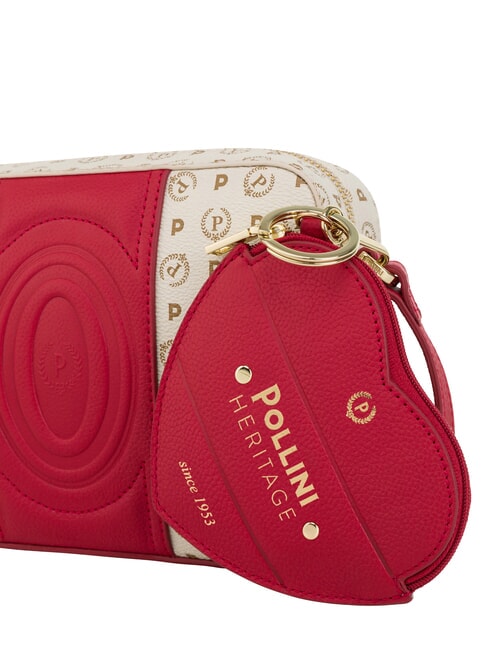 HERITAGE Mini sac bandouli&egrave;re ivoire rouge - Sacs pour Femme