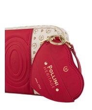 POLLINI HERITAGE Mini sac bandouli&egrave;re ivoire rouge - Sacs pour Femme - 5