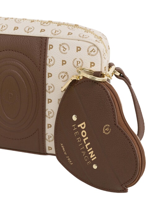 HERITAGE Mini sac bandouli&egrave;re ivoire brun - Sacs pour Femme